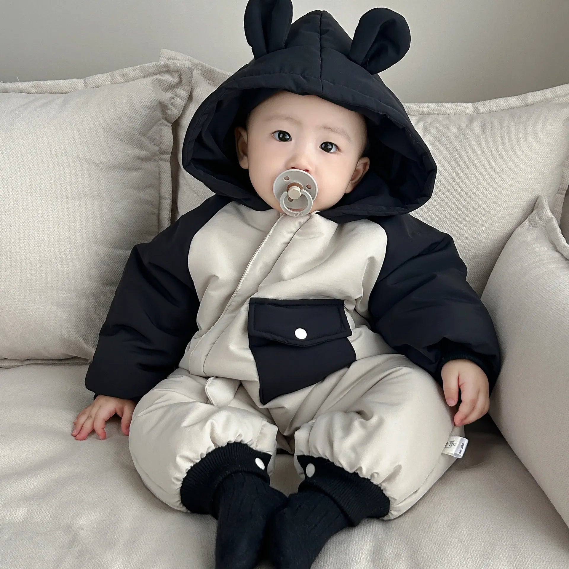 Velvet Baby Snowsuit Romper