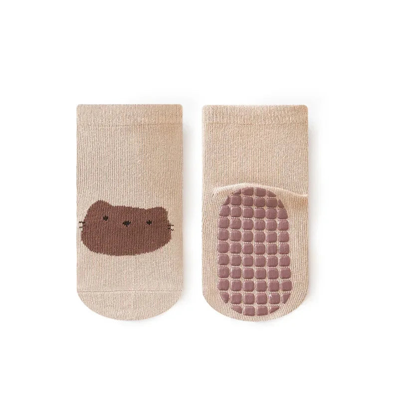 Spring Autumn Sock Baby Boys Girls Anti-Slip Floor Socks Infant Kids Trampoline Shoes Children School Sports Mid Calf Long Socks