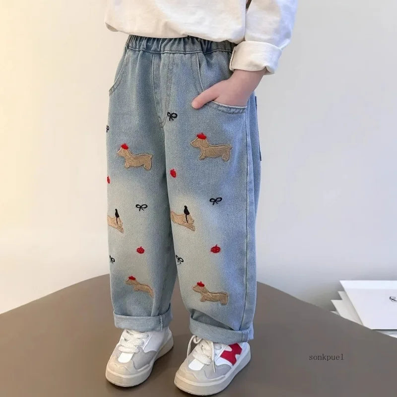Butterfly Embroidery Jeans