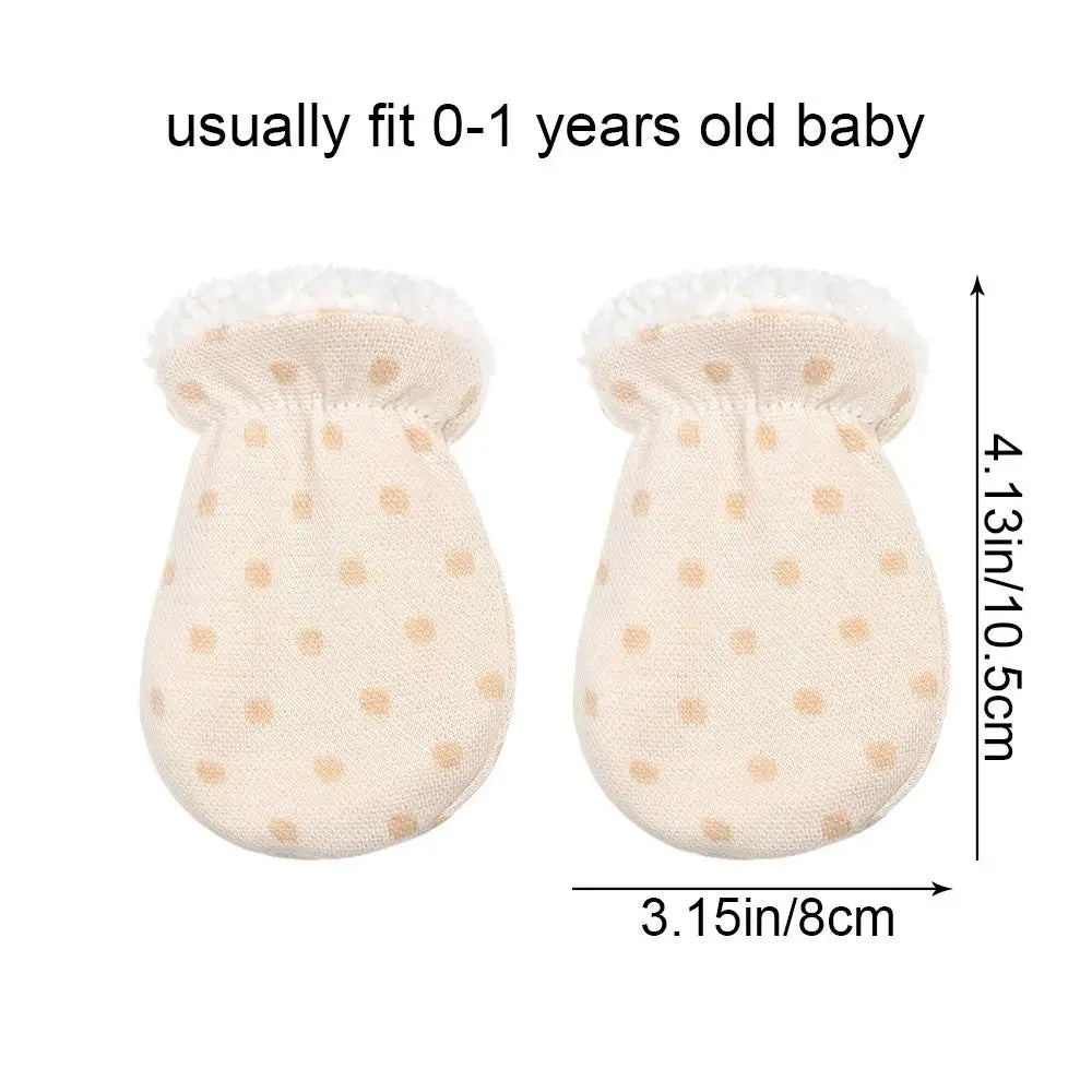 Boys Girls Cute Full Finger Fleece Gloves Toddler Infant Mittens Baby Anti-Grab Mittens Newborn Gloves