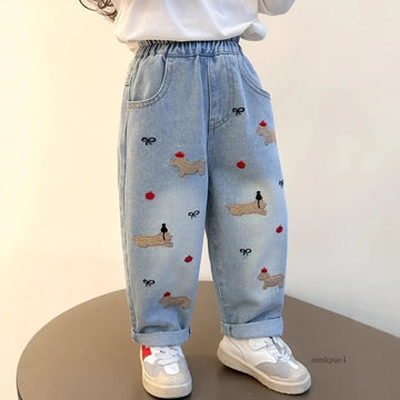 Butterfly Embroidery Jeans