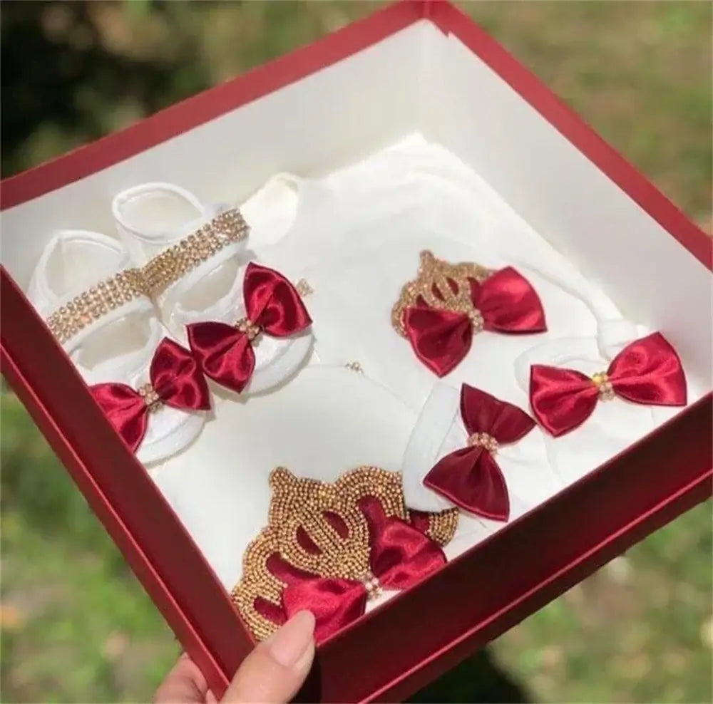 4pcs Butterfly Jewelry Baby Romper Set