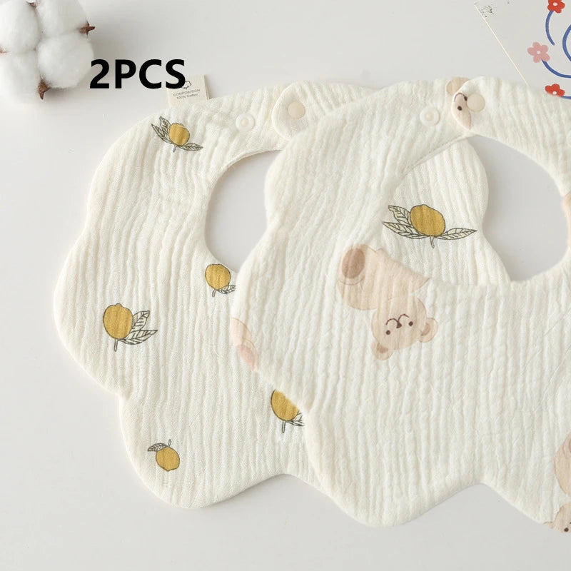 Newborn Baby Bibs & Burp Cloths Set