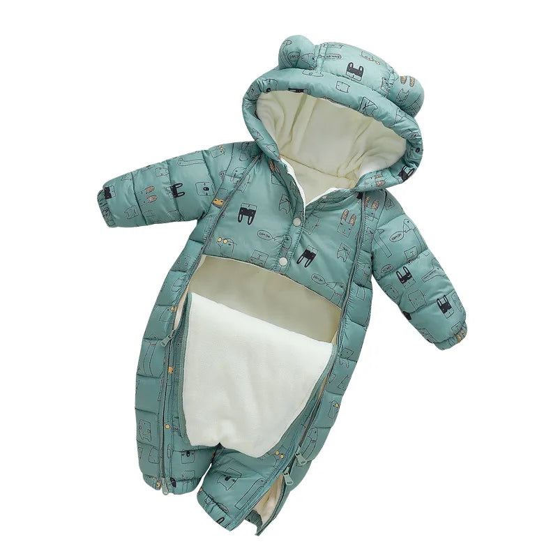 Hooded Velvet Snowsuit