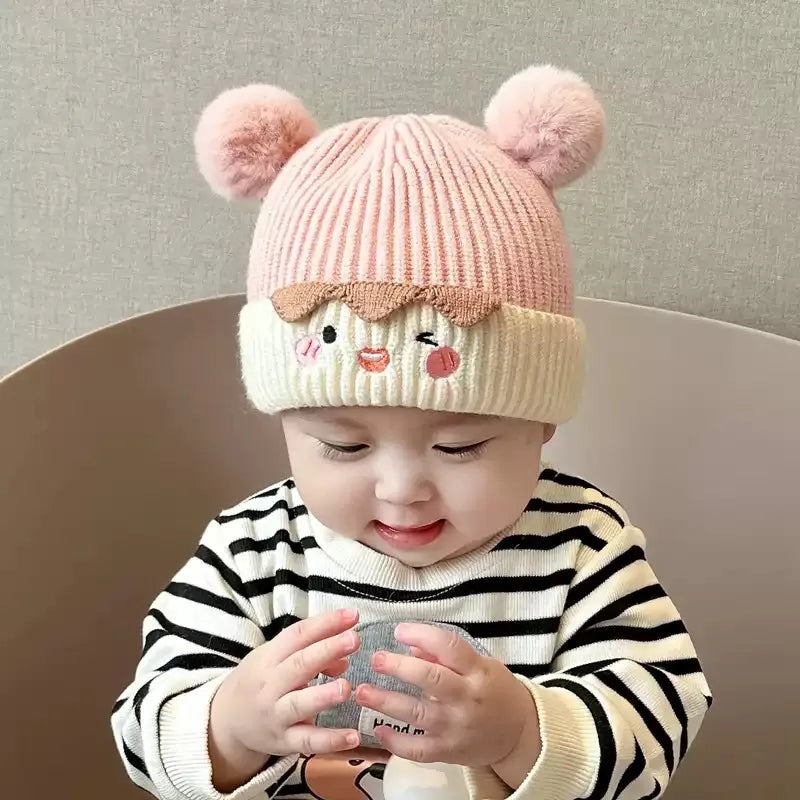 Cartoon Bear Ears Winter Baby Hat