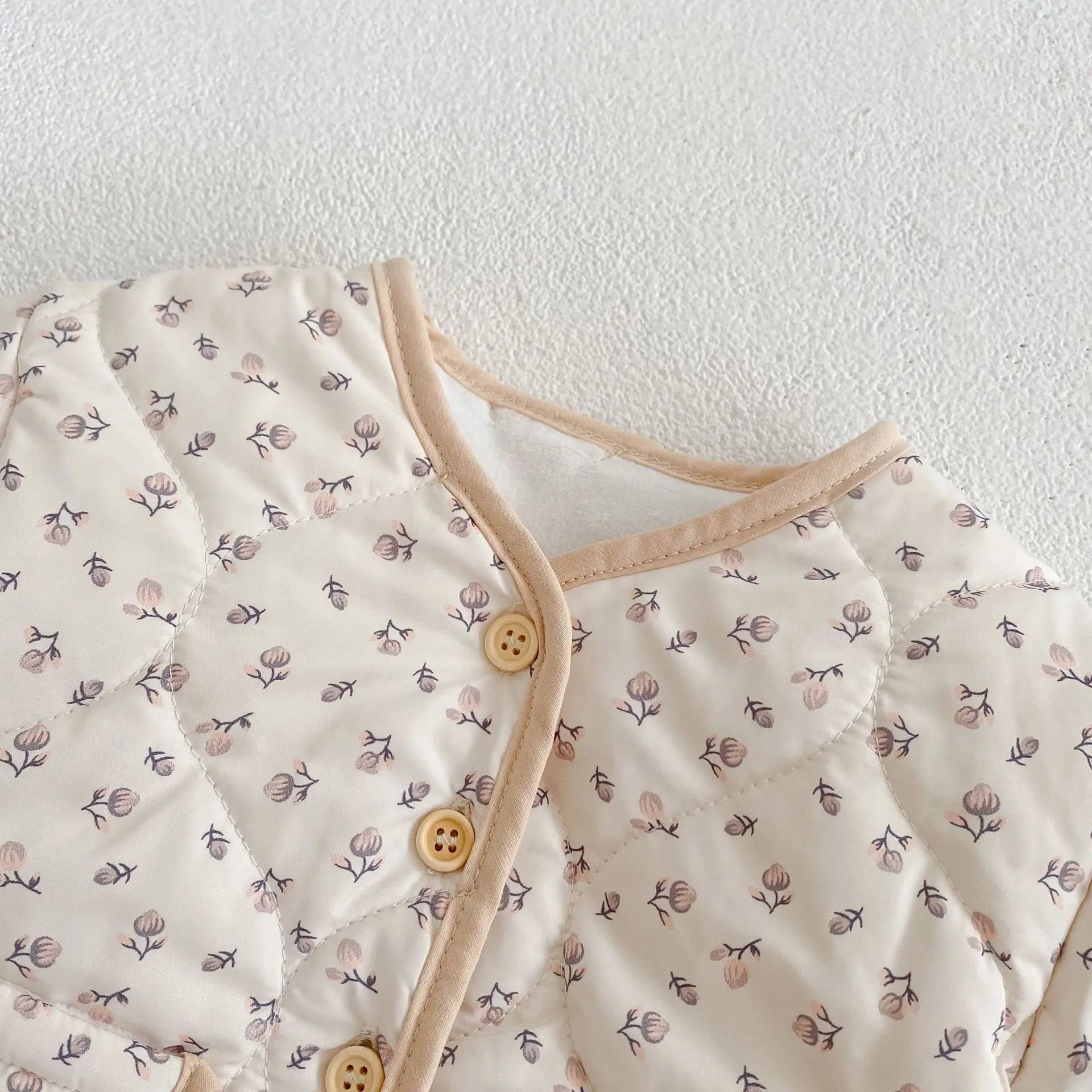 winter baby girls floral jacket