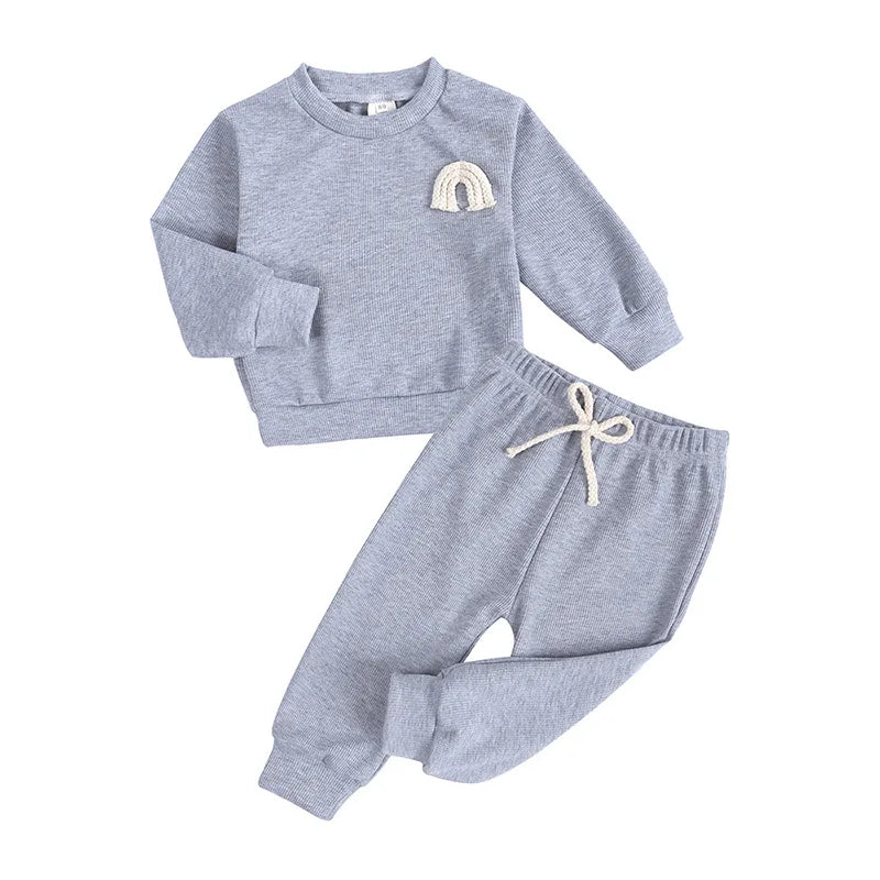 Kids Boys Girls Pajamas Set Children Sleepwear Pajamas Flared Pants Sets Long Sleeve Cotton Baby Clothes Spring Autumn Clothing