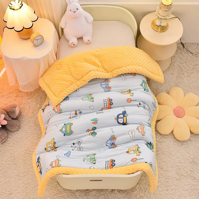 Winter Warm Baby Quilt Comforter Quilted Blanket Summer Soft Nap Cover Bed Thick Blanket Newborn Infant Swaddle Wrap Bedding