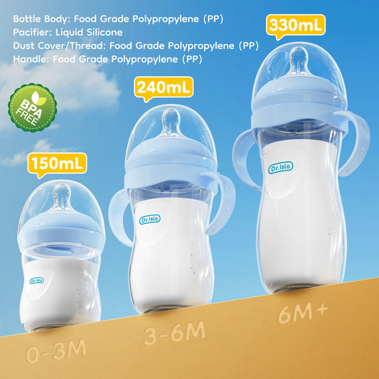 150/240/330ml Newborn Baby Bottle BPA-Free Heatproof Baby PP Bottle Drop-Proof And Leak-Proof Baby Feeding Bottle