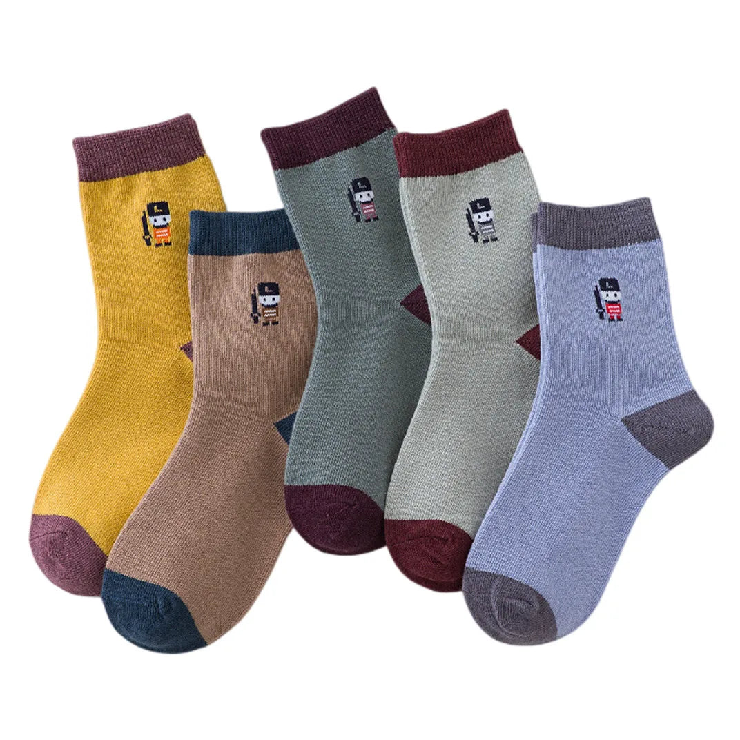5Pairs Children's Socks Spring And Autumn Cotton Car Cartoon Boy's Socks Kids Sports Socks  Boys Girls Quality Breathable Socks