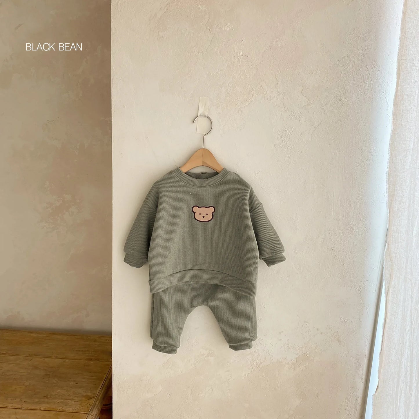 0-3Yrs Kids Little Bear Clothes Girls Long Sleeve T-shirts Tops Pants 2Pcs Spring Autumn Baby Boys Loose Clothing Suits
