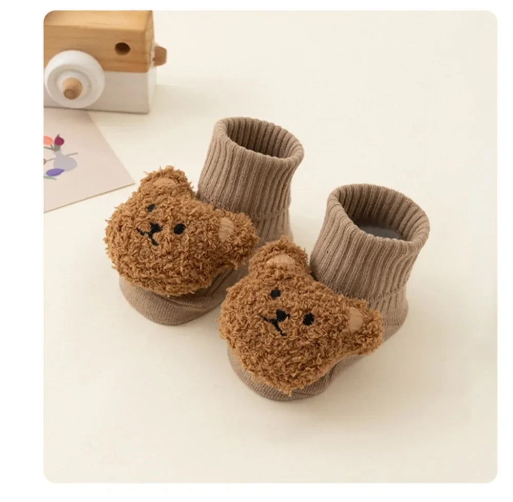 Cute Cartoon Bear Baby Socks 0-1Y