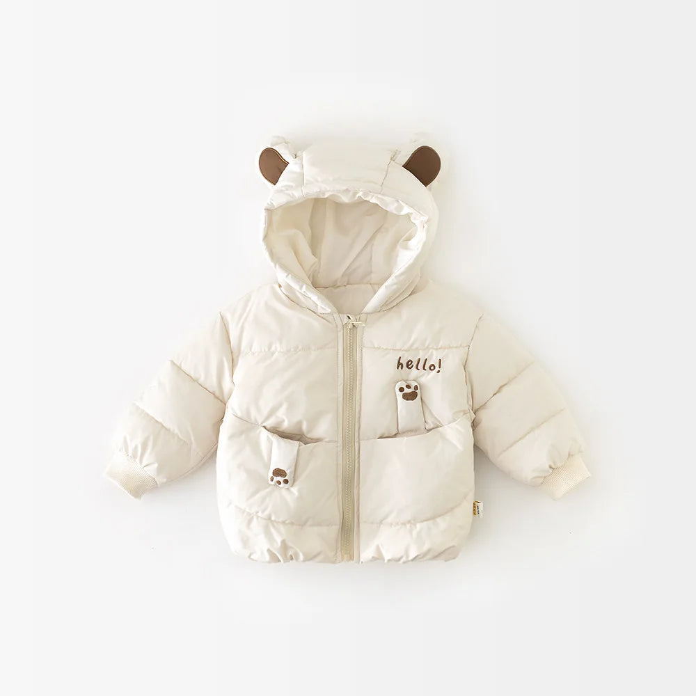 Cartoon Bear Hooded Baby Jacket