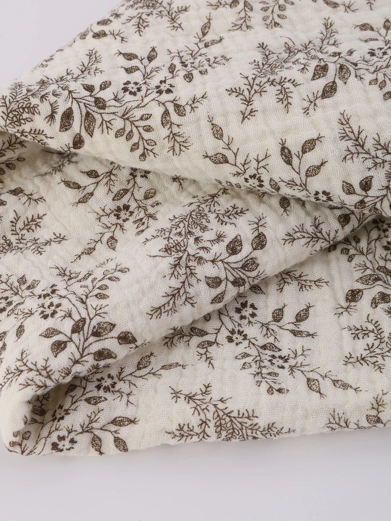 3PCS/set Boho Solid Floral Soft Breathable Newborn Baby Receiving Blanket Muslin Swaddle Blankets