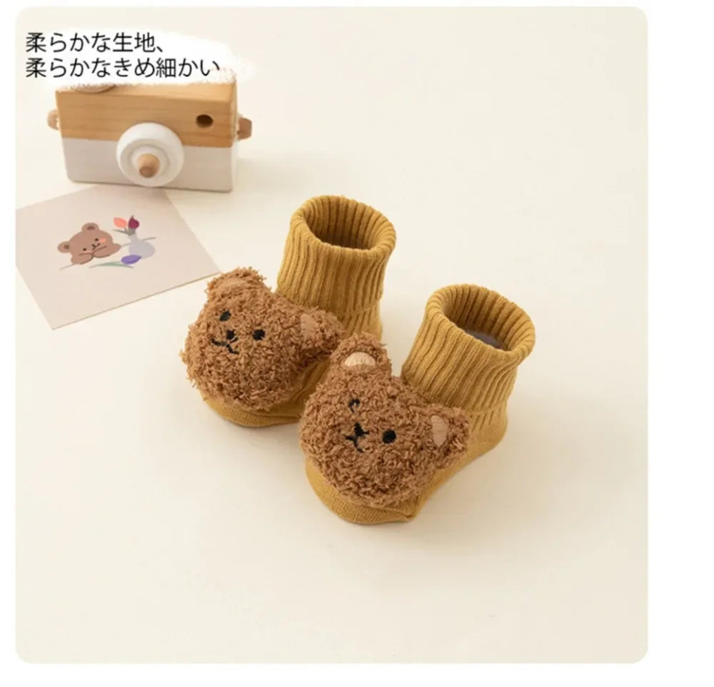 Cute Cartoon Bear Baby Socks 0-1Y