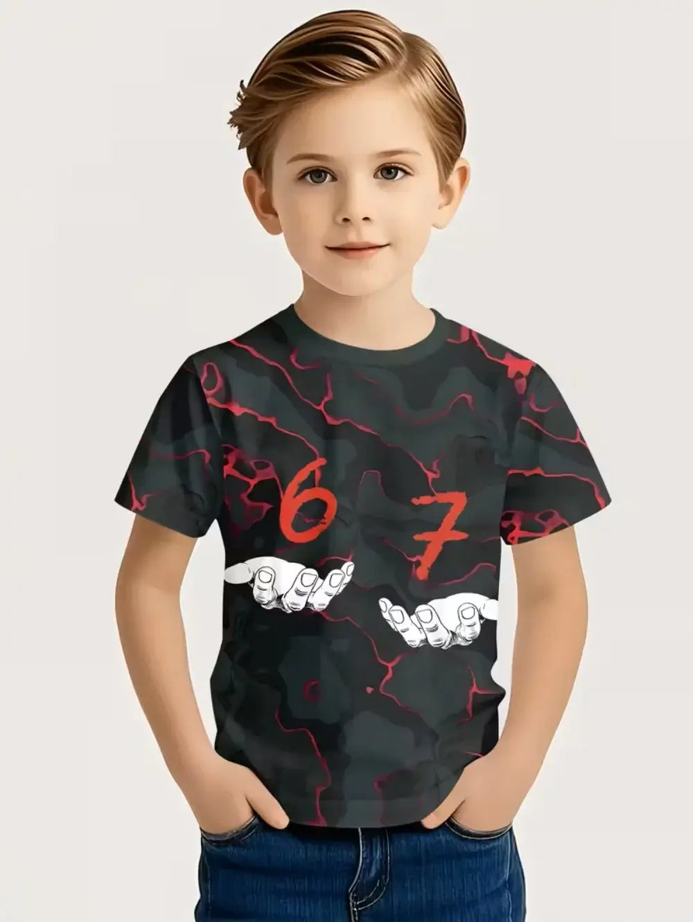 Fun Six Seven 6 7 Meme Design T-Shirt