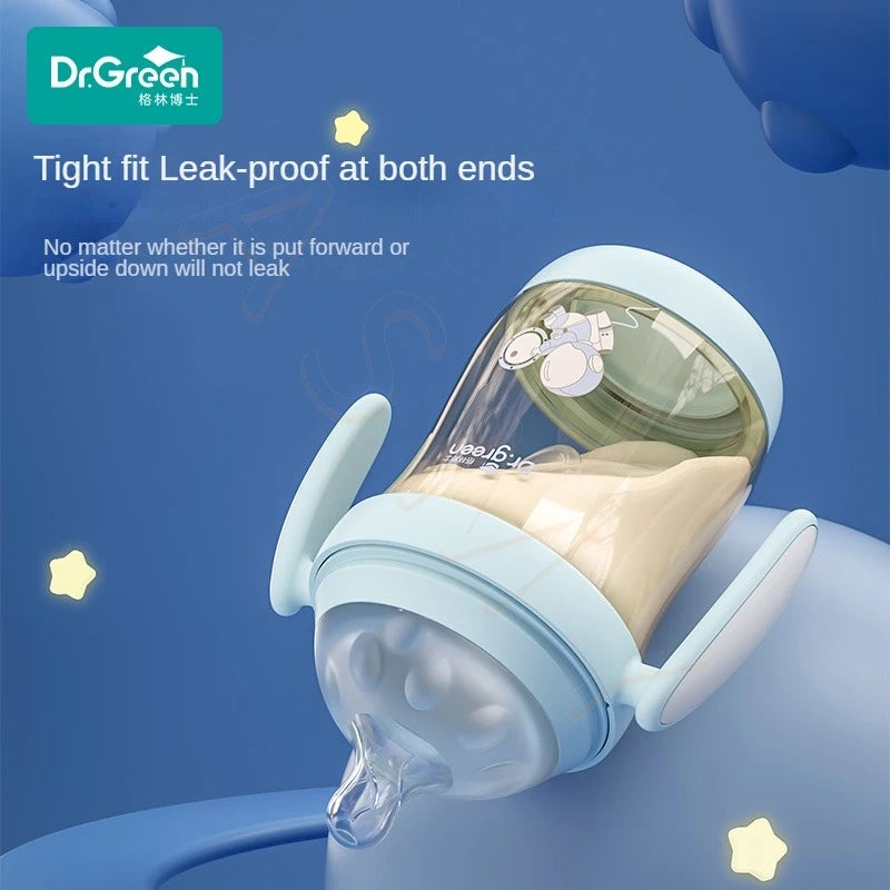 Dr.Green Newborn baby bottle PPSU 6cm Wide Mouth Washable Bottles Forward and reverse bi-directional scale inverted milk brewing