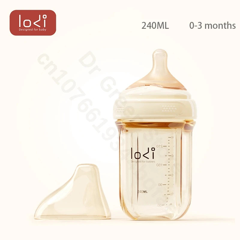 LODI Little Elephant Baby Bottle Wide Mouth PPSU Removable/Washable Bottle Double row of air holes Nipple/Duckbill Bottle