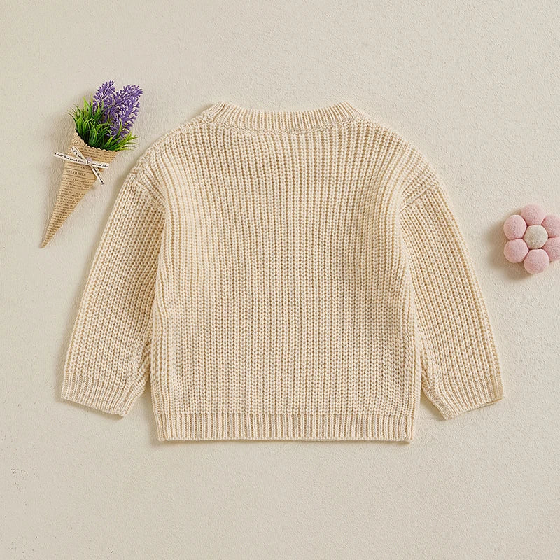 Bowknot Embroidery Pullover