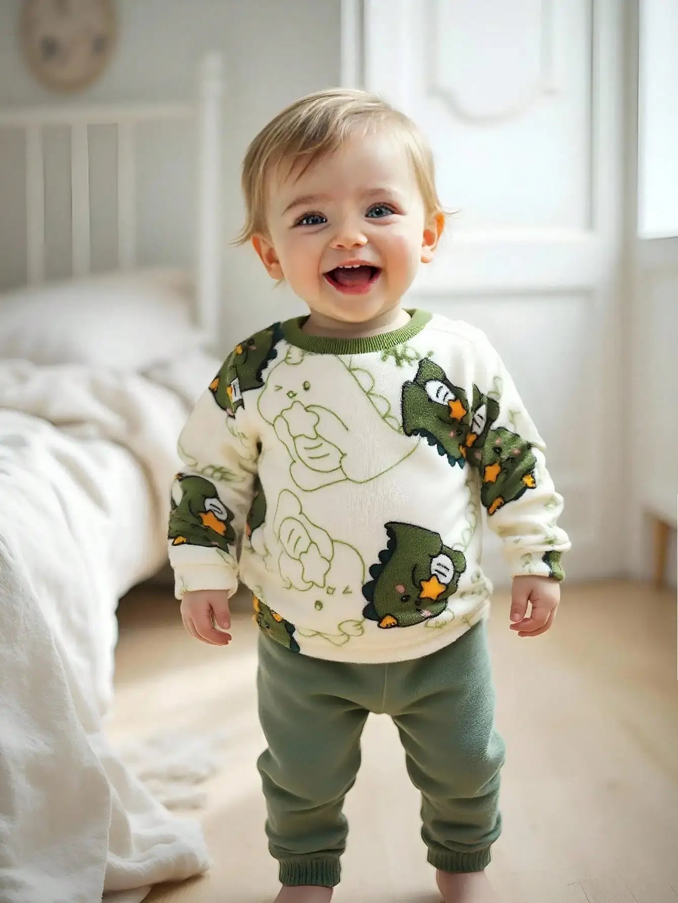 Baby wearing autumn tracksuit with teddy bear printshop_this_look_AVdw3f