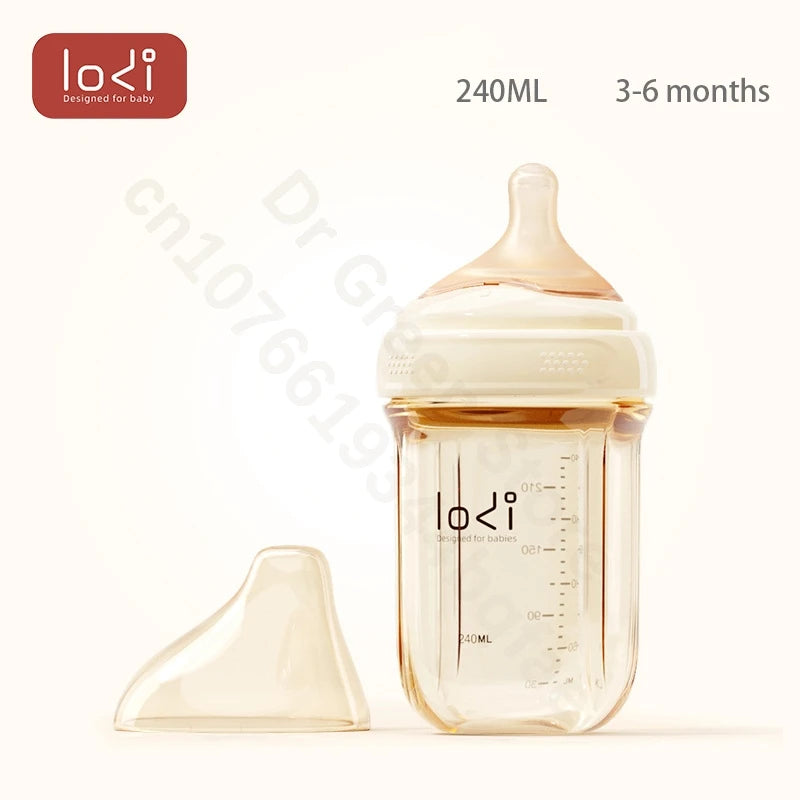 LODI Little Elephant Baby Bottle Wide Mouth PPSU Removable/Washable Bottle Double row of air holes Nipple/Duckbill Bottle