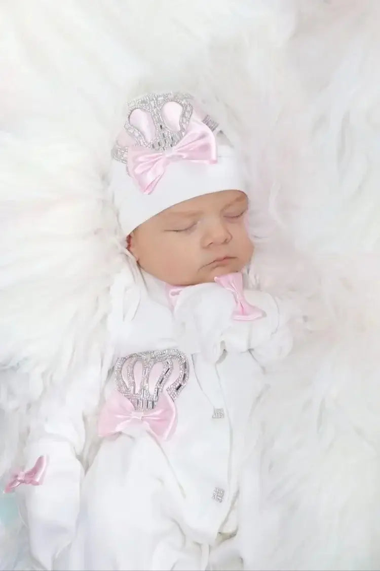 4pcs Butterfly Jewelry Baby Romper Set