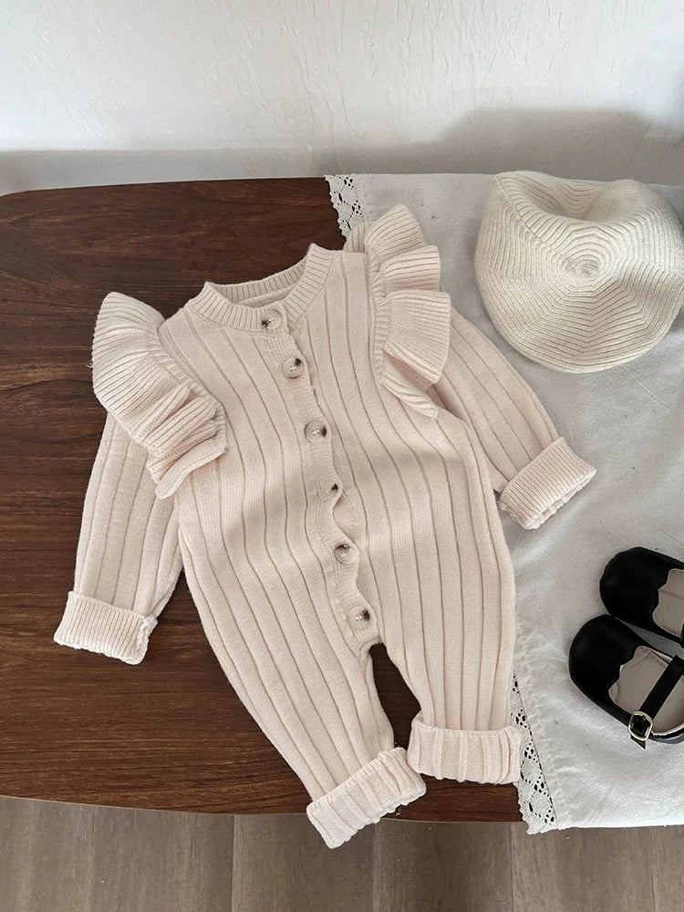 Newborn Clothes Outfits Autumn Winter Baby Boy Girl Long Sleeve Knitted Rompers Jumpsuits Cute Hedgehog Infant Outwear Playsuits