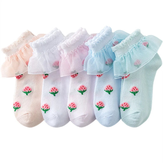 5Pairs Children's Socks Spring And Autumn Cotton Car Cartoon Boy's Socks Kids Sports Socks  Boys Girls Quality Breathable Socks