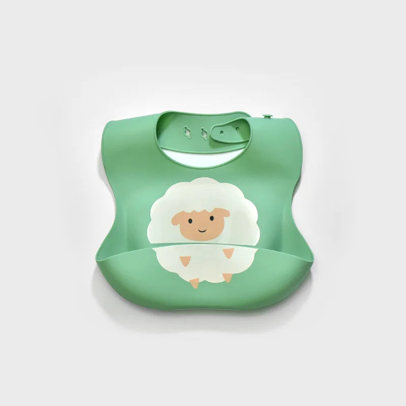 Baby Silicone Bib Waterproof Infant Bibs Fashionable Newborn Feeding Cloth Toddle Bibs Adjustable Saliva Towel For Boys Girls