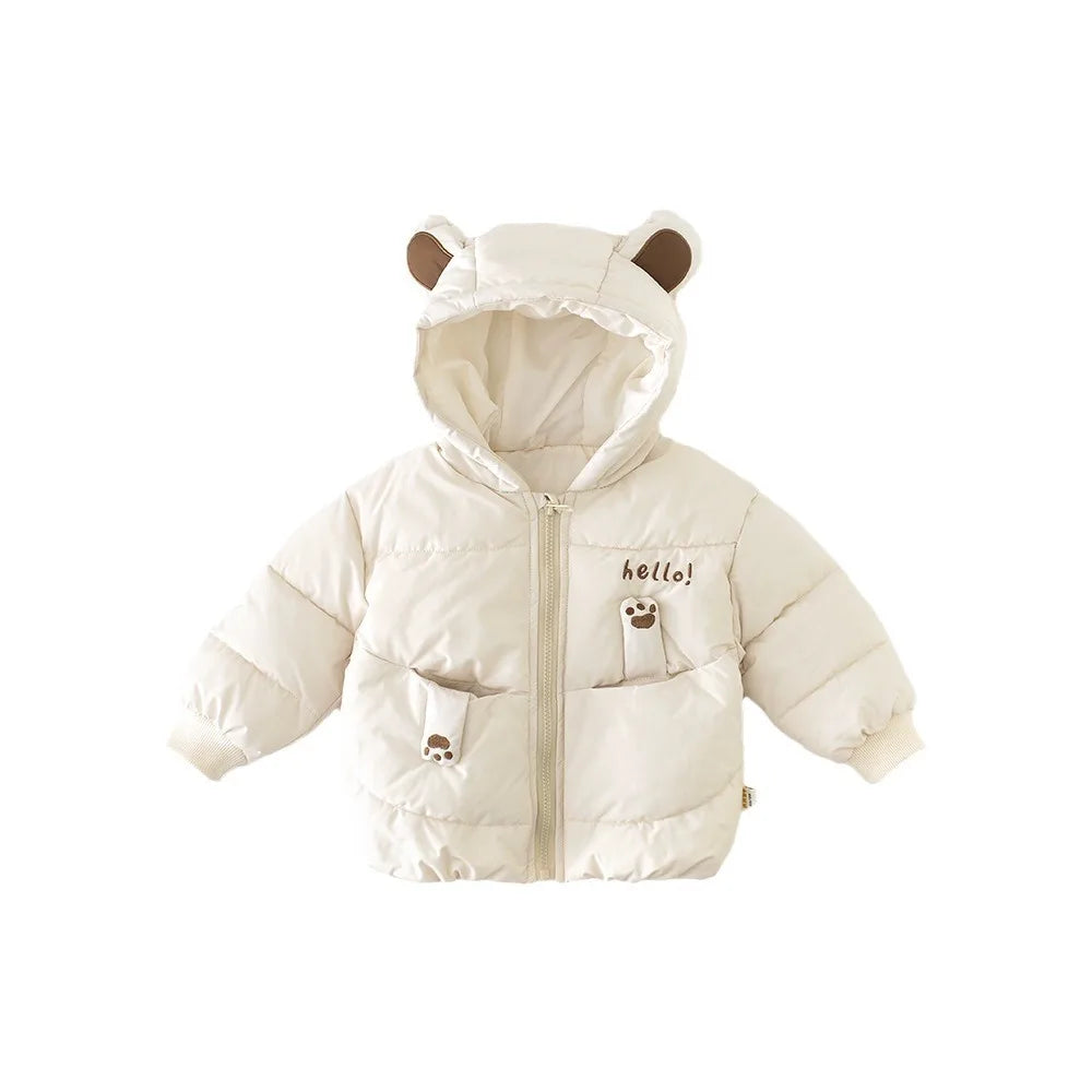 Cartoon Bear Hooded Baby Jacket