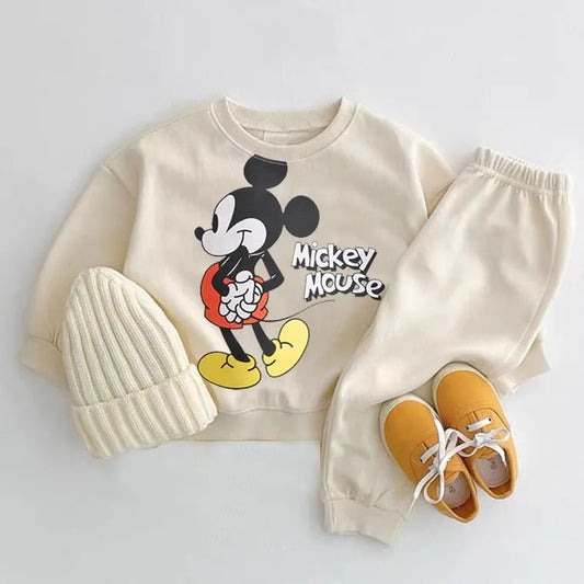 Disney Baby Sweatshirts Kids Toddler Girl Clothes Boy Sports Casual Clothing set Hoodies Infant Tops Mickey Long Sleeve T-shirt