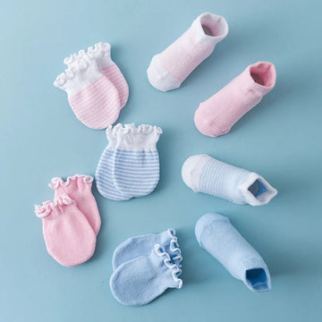 4-Pair Baby Socks & Gloves Set