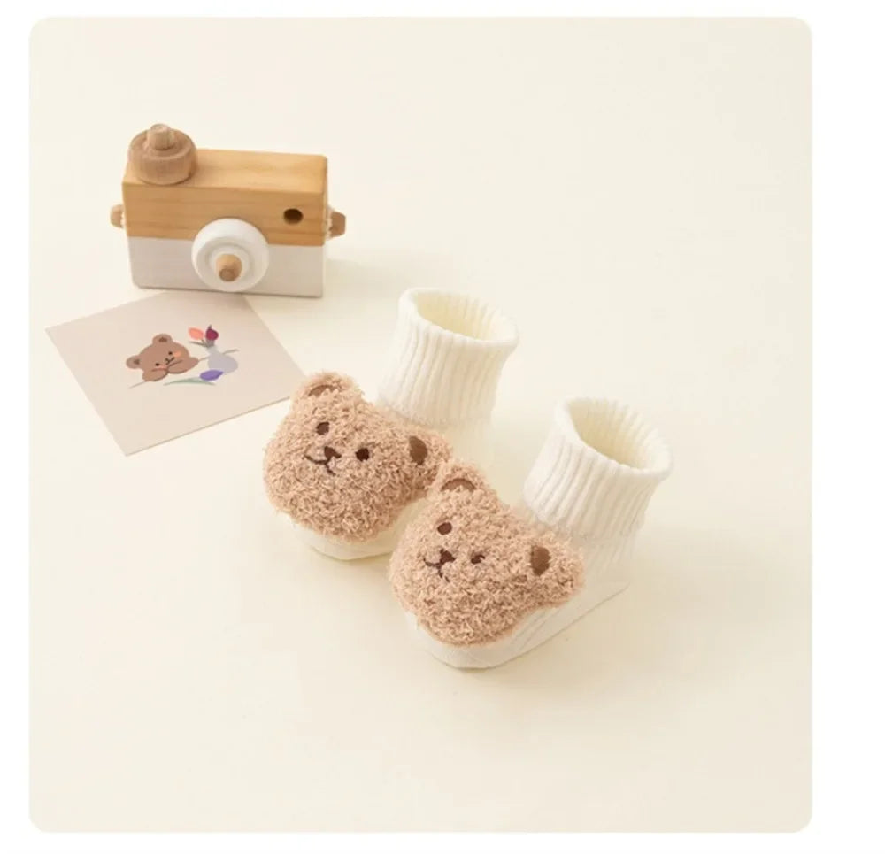 Cute Cartoon Bear Baby Socks 0-1Y