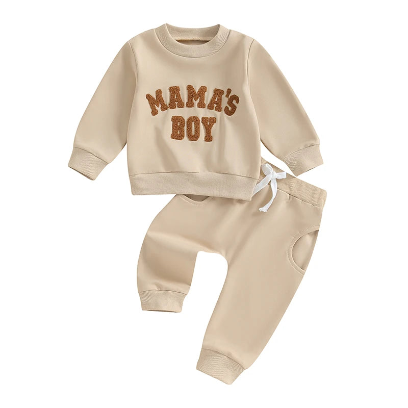 2023-09-20 Lioraitiin 0-3Y Newborn Toddler Baby Boy Fall Winter Outfits Letter Crewneck Sweatshirt Casual Pants Set 2Pcs Clothes