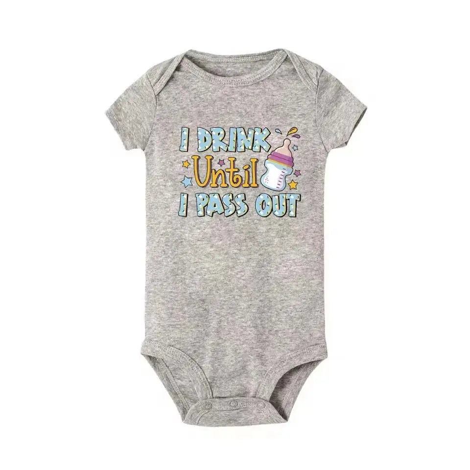 Baby Milk Bottle Printed Bodysuit