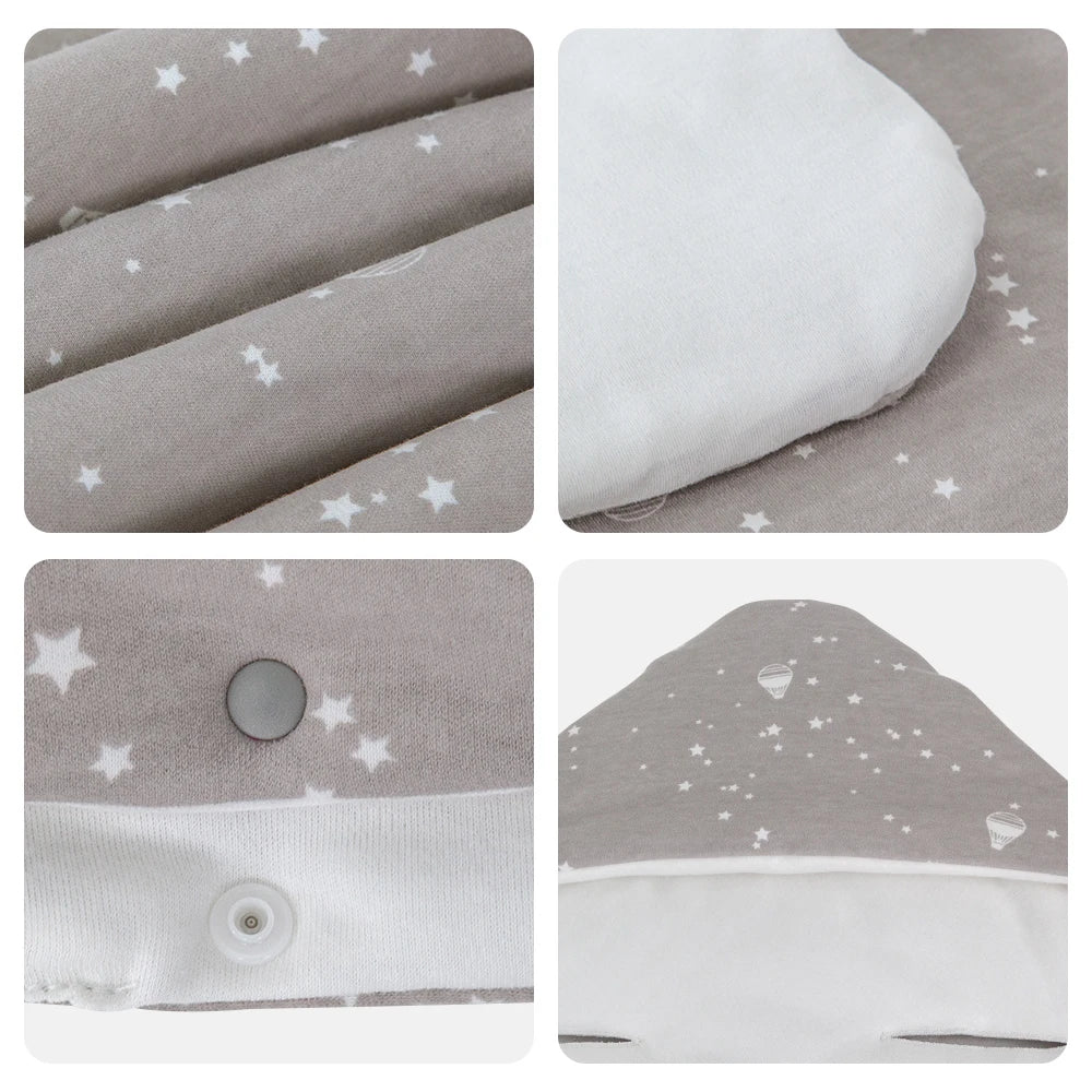 Baby Wrap Blanket For The Newborn With Windproof Hooded In A Infant Car Seat Autumn Warm Envelope For Discharge 0-12 Months