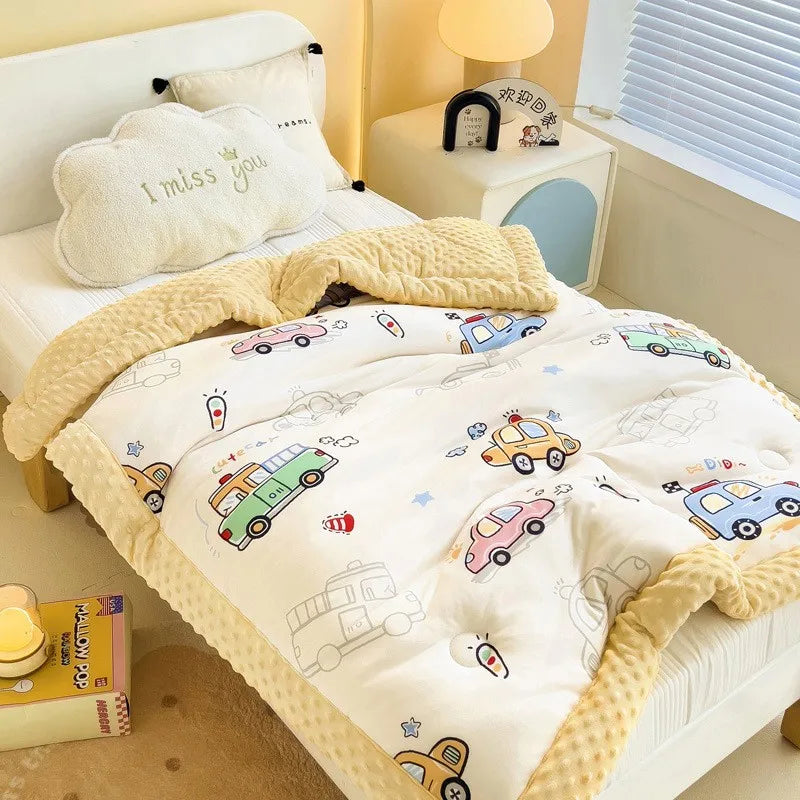 Winter Warm Baby Quilt Comforter Quilted Blanket Summer Soft Nap Cover Bed Thick Blanket Newborn Infant Swaddle Wrap Bedding