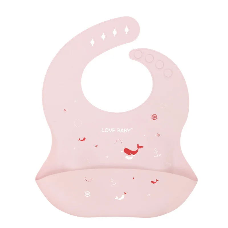 Baby Silicone Bib Waterproof Infant Bibs Fashionable Newborn Feeding Cloth Toddle Bibs Adjustable Saliva Towel For Boys Girls