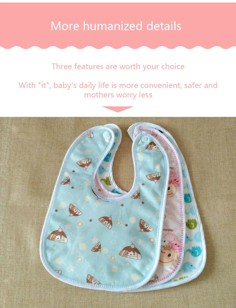 Cartoon Waterproof Baby Bib 1-3Y