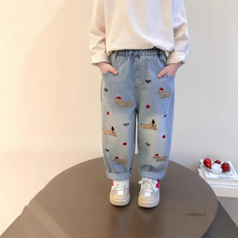 Butterfly Embroidery Jeans