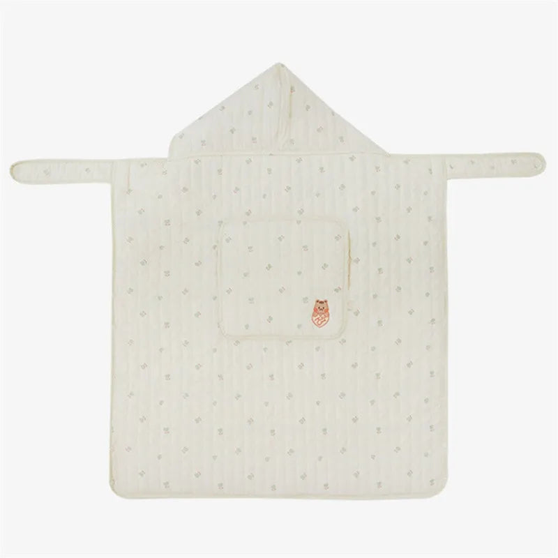 New Winter Baby Sling Cover Thicken Fleece Baby Stroller Blanket for Carrier Newborn Swaddle Wrap Hooded Infant Sleeping Quilt