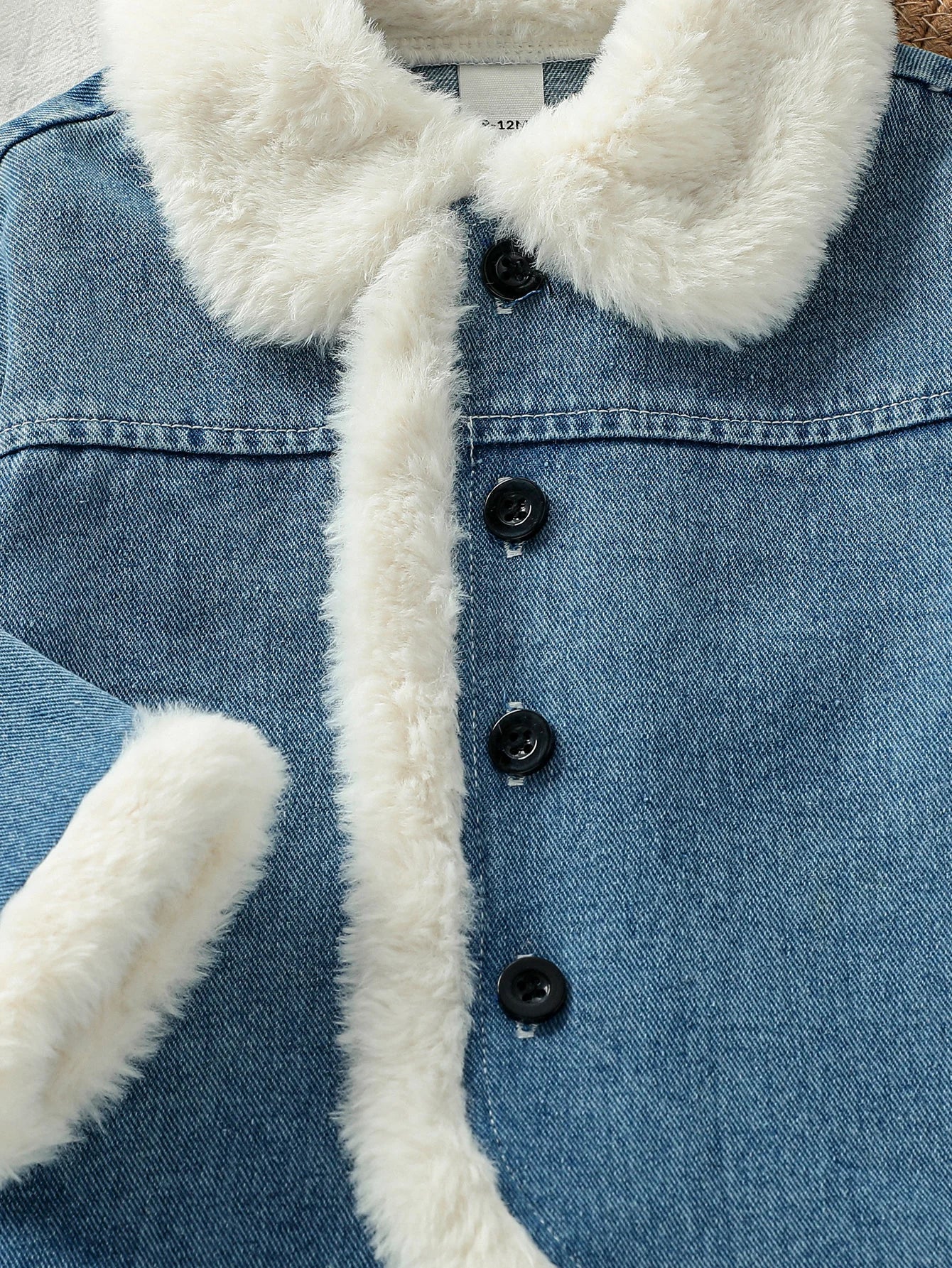 Fleece Denim Baby Girls Jacket