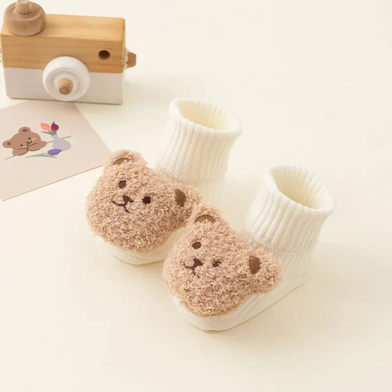 Cute Cartoon Bear Baby Socks 0-1Y
