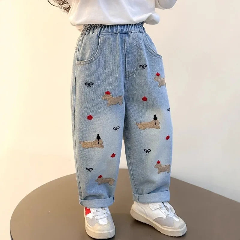 Butterfly Embroidery Jeans