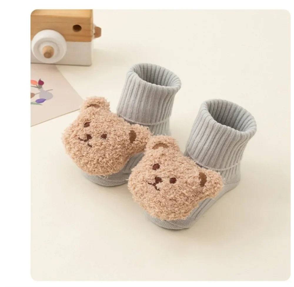 Cute Cartoon Bear Baby Socks 0-1Y