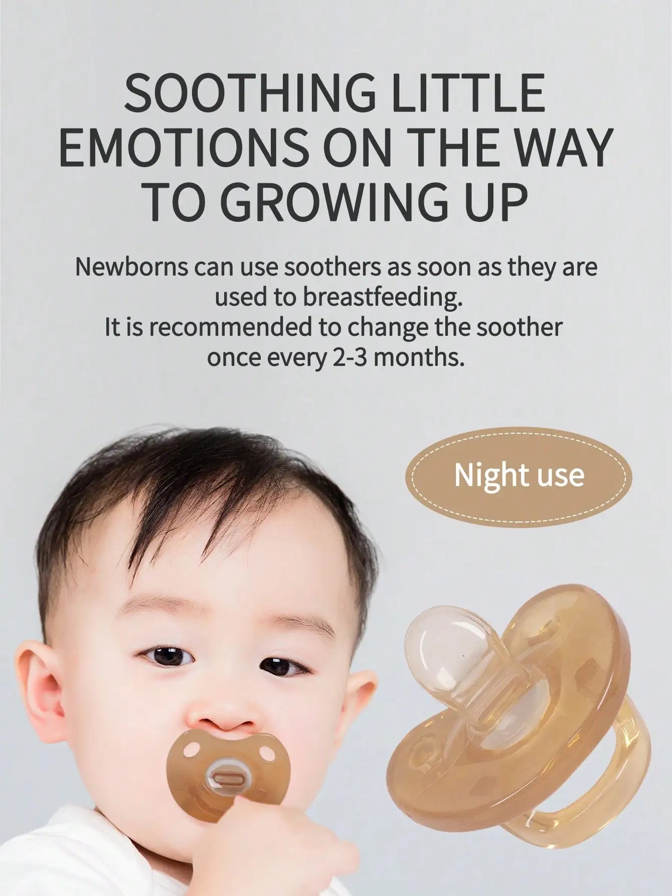Soft Silicone Baby Pacifier for Sleep