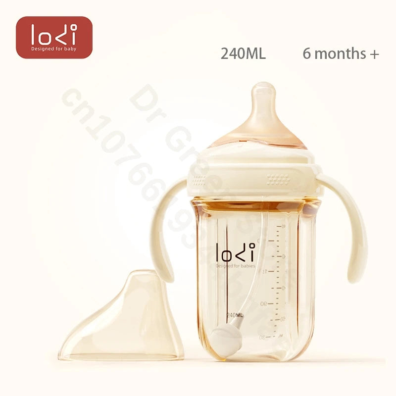 LODI Little Elephant Baby Bottle Wide Mouth PPSU Removable/Washable Bottle Double row of air holes Nipple/Duckbill Bottle