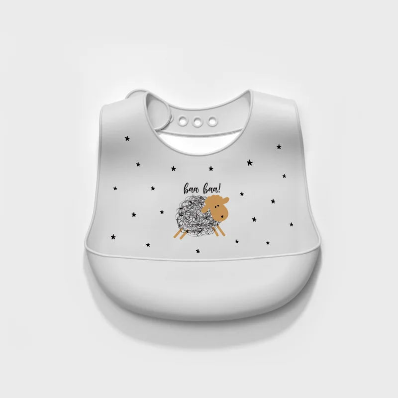 Baby Silicone Bib Waterproof Infant Bibs Fashionable Newborn Feeding Cloth Toddle Bibs Adjustable Saliva Towel For Boys Girls