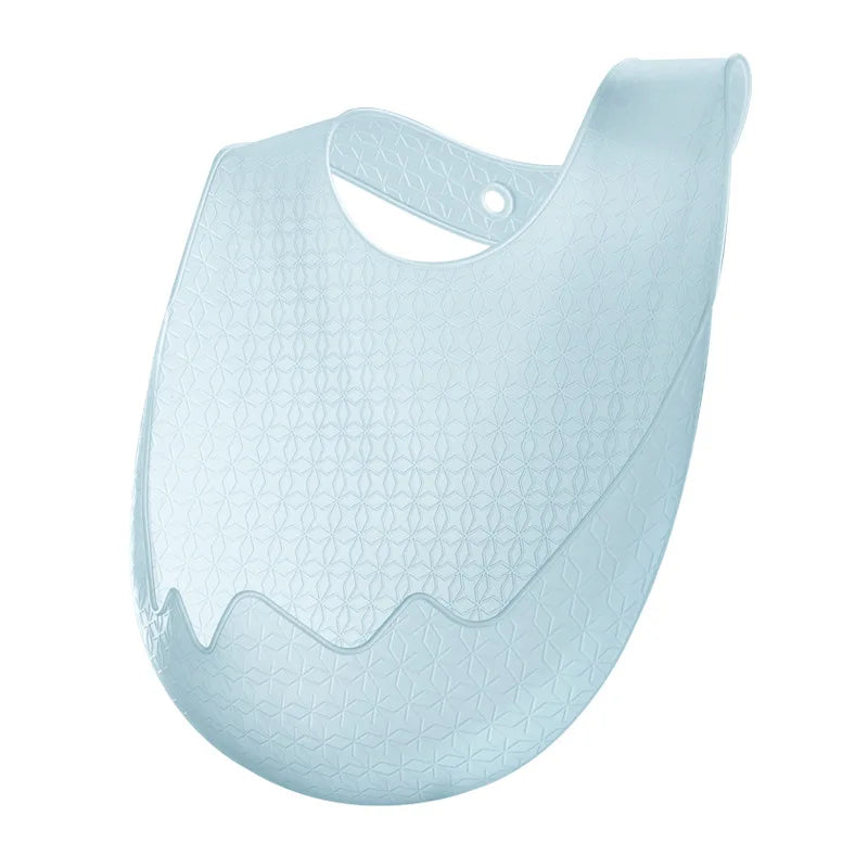Baby Food Bib Silicone Waterproof Complementary Food Rice Pocket Children's Summer Ultra-thin Baby Saliva Transparent Bib