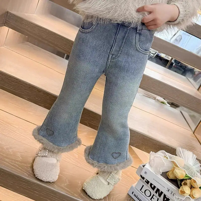 Flared Fleece-Lined Jeans